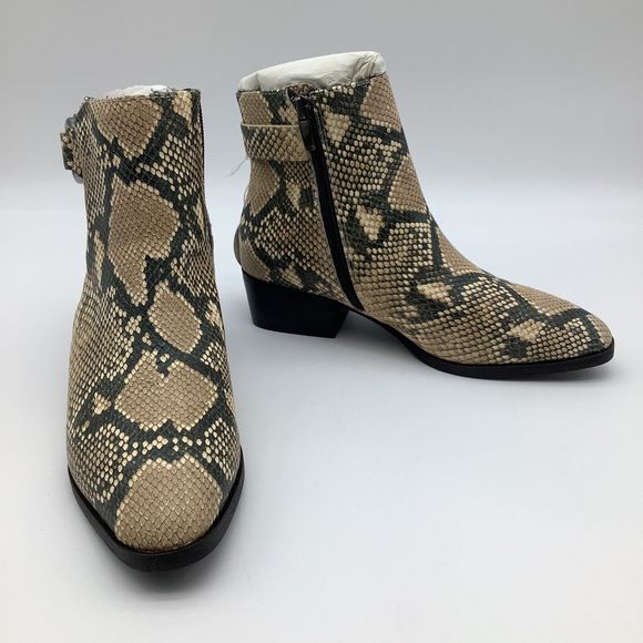 Steven By Steve Madden Ringer Snakeskin‎ Ankle Boots 6.5 New - Picture 1 of 6